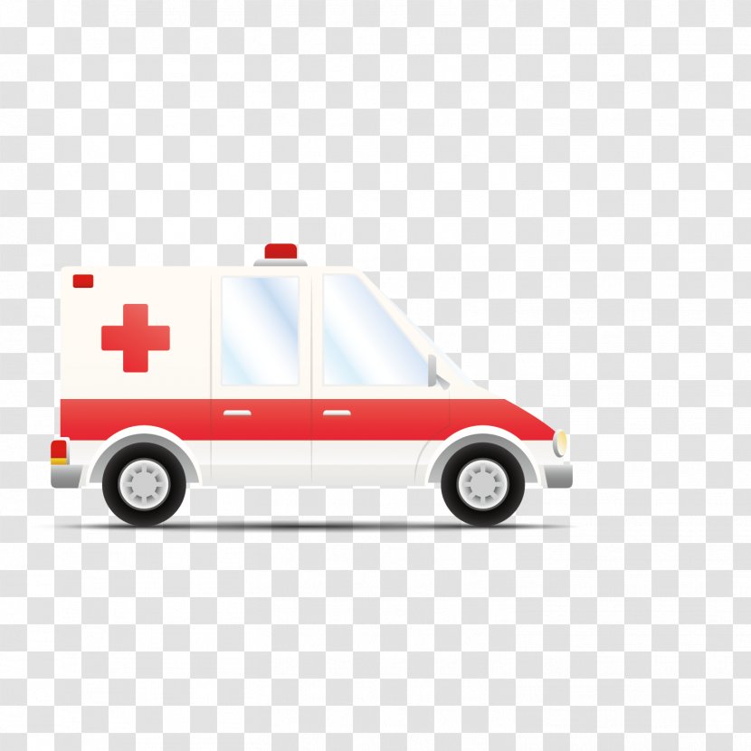 Ambulance Side - Art - Cartoon Transparent PNG