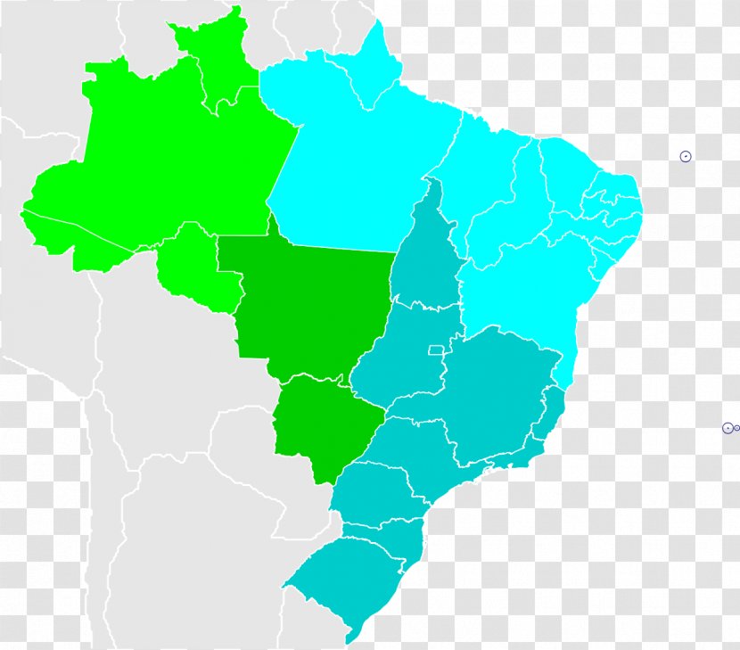 Regions Of Brazil Blank Map Flag Transparent PNG