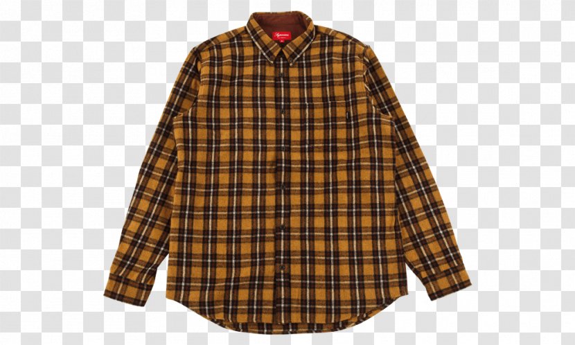 Flannel T-shirt Gap Inc. Cotton - Button - Brown Supreme Louis Vuitton Hoodie Transparent PNG