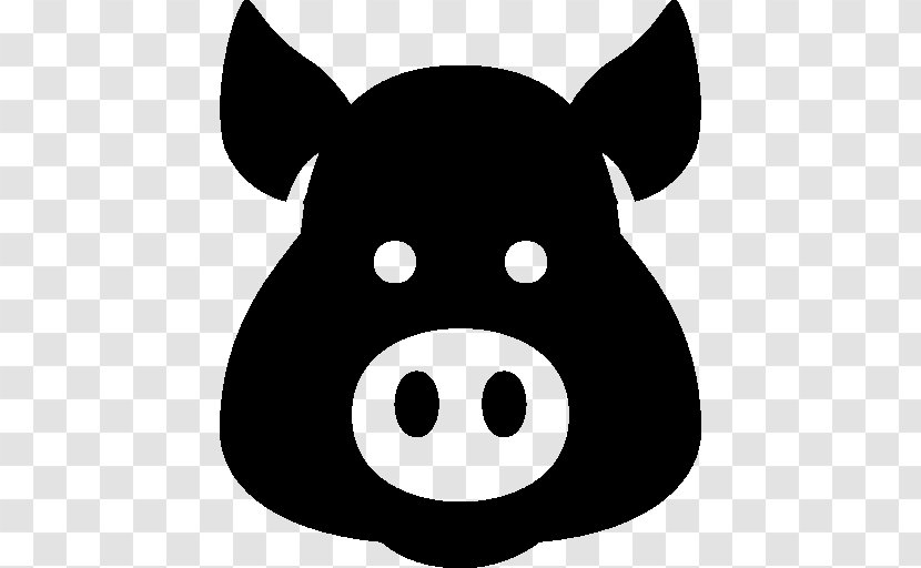 Pig Clip Art - Black Transparent PNG