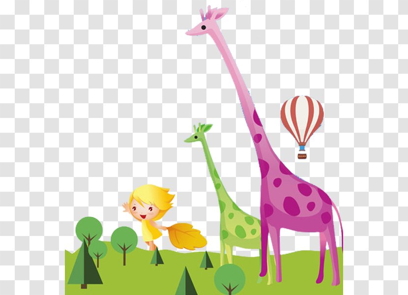 Northern Giraffe Cartoon Drawing Transparent PNG