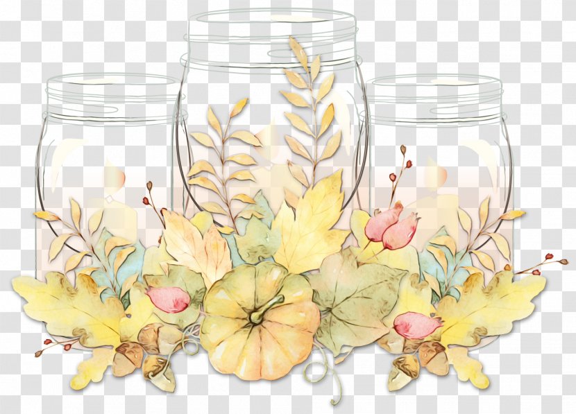 Watercolor Floral Background - Drink - Wildflower Champagne Stemware Transparent PNG