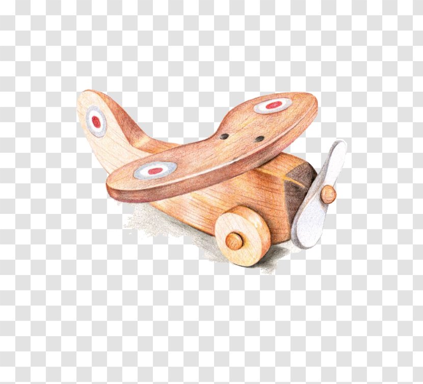 Airplane Colored Pencil Wood Drawing - Aircraft Transparent PNG