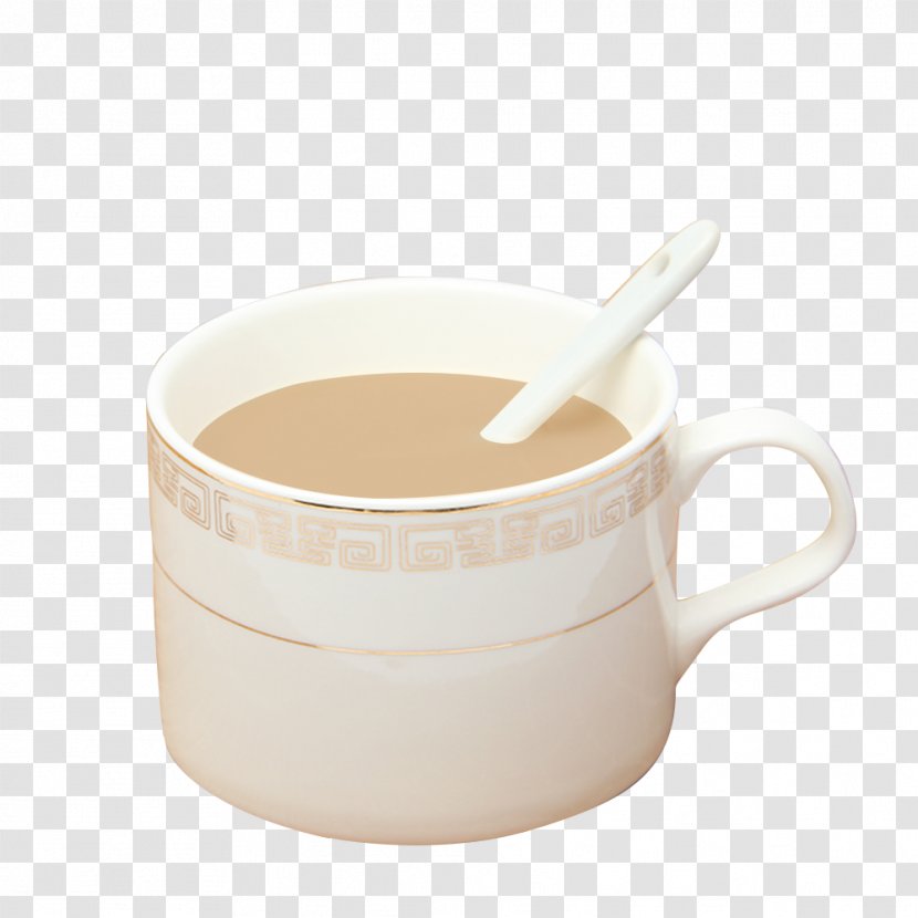 Hong Kong-style Milk Tea Coffee Cup - Porcelain Transparent PNG