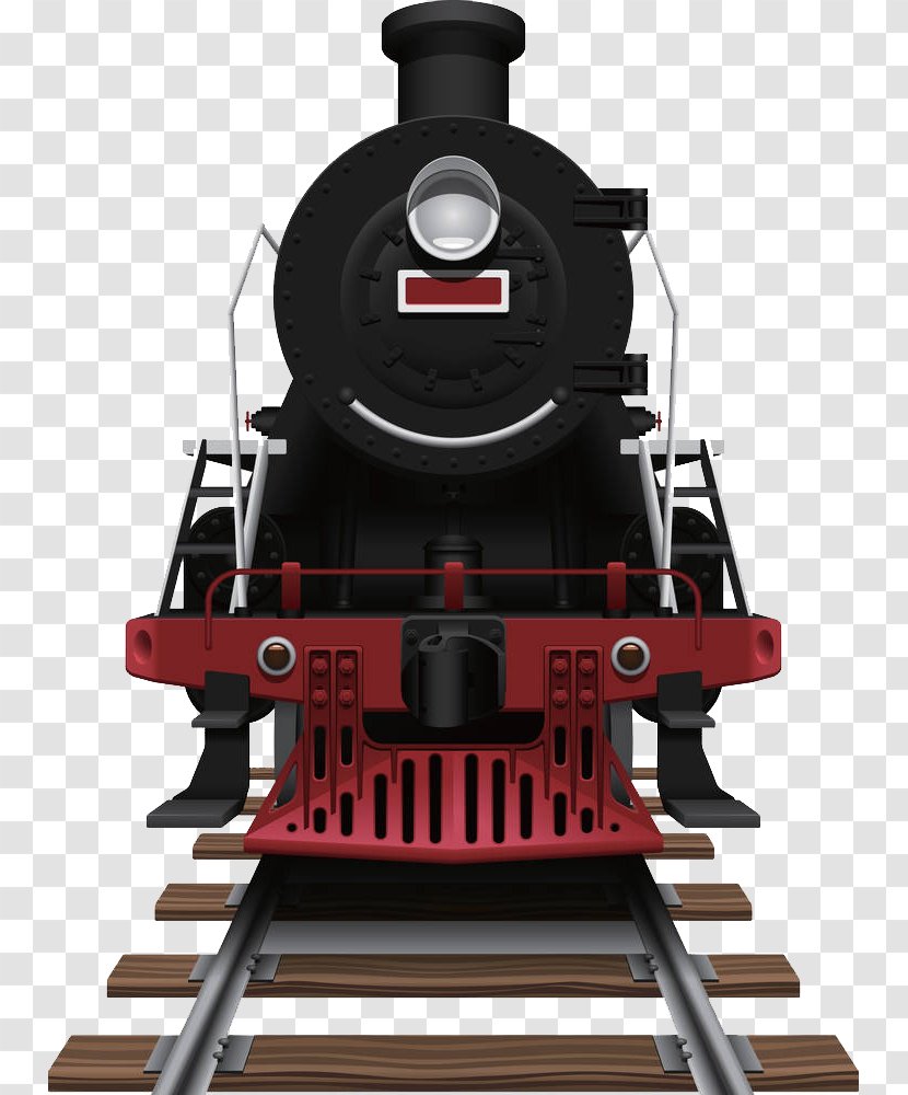 Train Rail Transport Steam Locomotive Illustration - Royaltyfree - Vintage Head Transparent PNG
