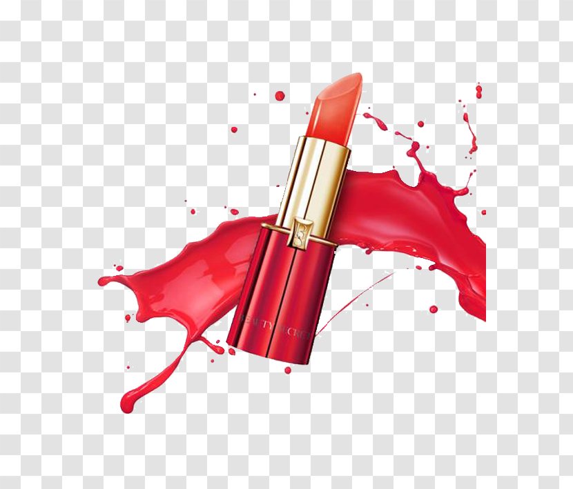 Watercolor Painting Splash Red - Ink - Good Color Lipstick Beauty Tips Transparent PNG