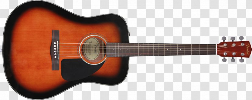 Dreadnought Fender Musical Instruments Corporation Steel-string Acoustic Guitar - Watercolor Transparent PNG