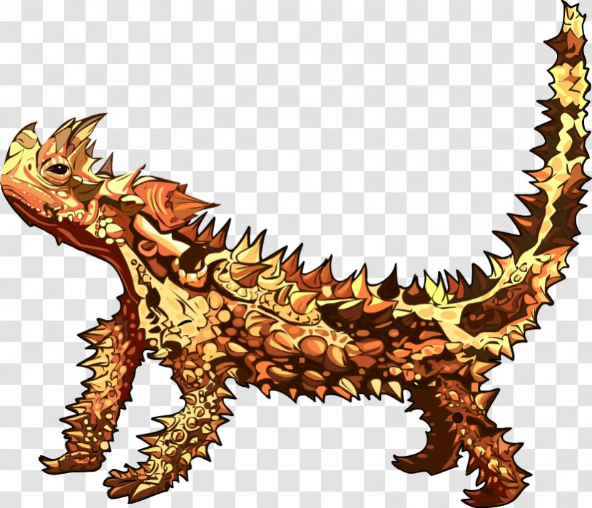Desert Horned Lizard Reptile Thorny Devil Clip Art - Free Content - Animals Animation Transparent PNG