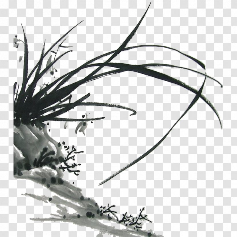 Ink Wash Painting Brush Download - Line Art - Free Drawing Bamboo To Pull The Material Transparent PNG
