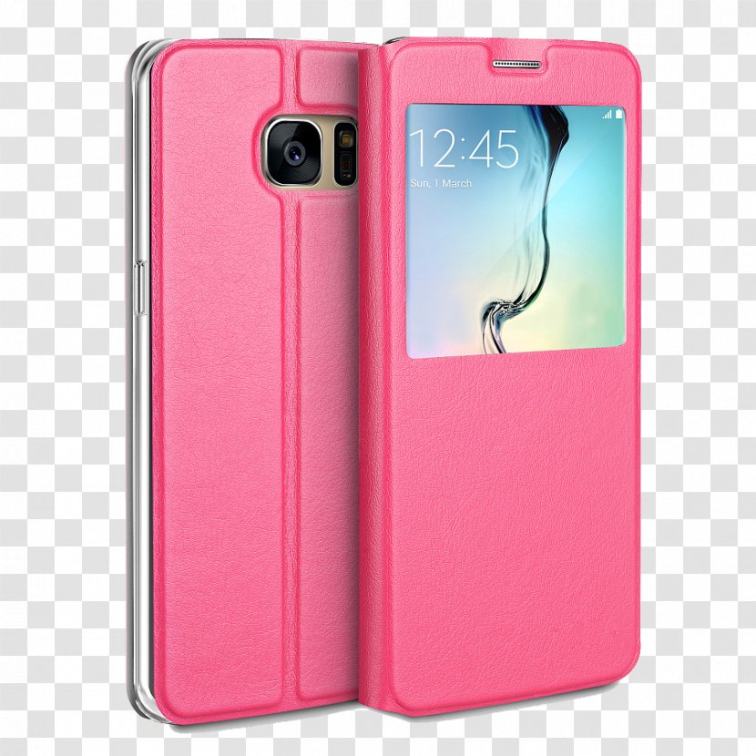 Samsung Galaxy S6 Edge Amazon.com Case Telephone - Mobile Phone - I6 Pink Transparent PNG