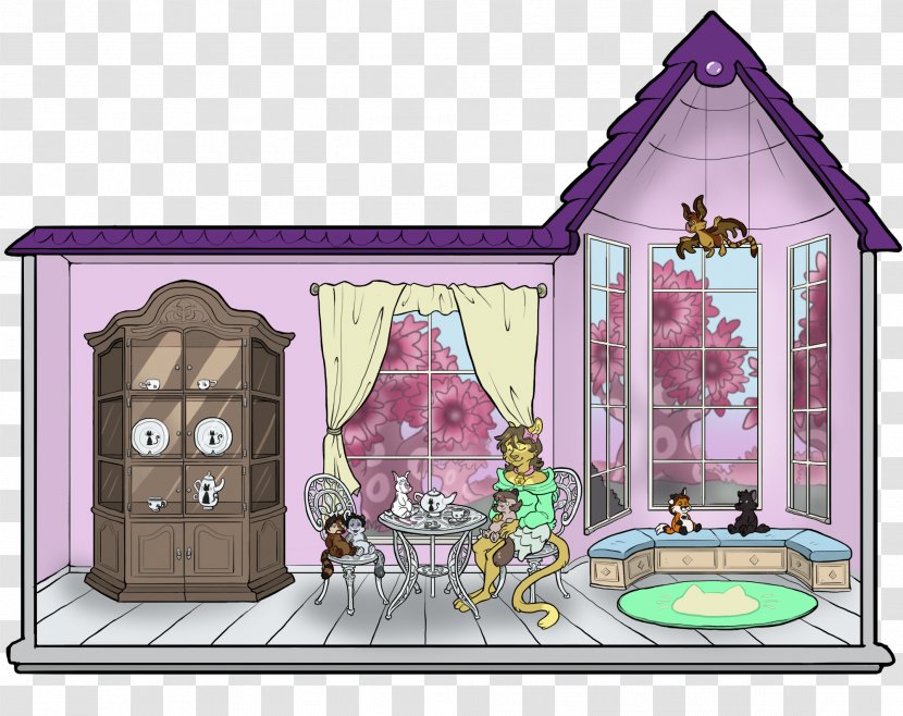 Dollhouse Purple Toy Violet - House - Manor Transparent PNG