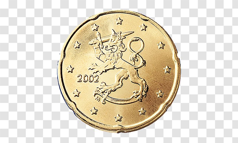 20 Cent Euro Coin Finnish Coins 1 10 Transparent PNG