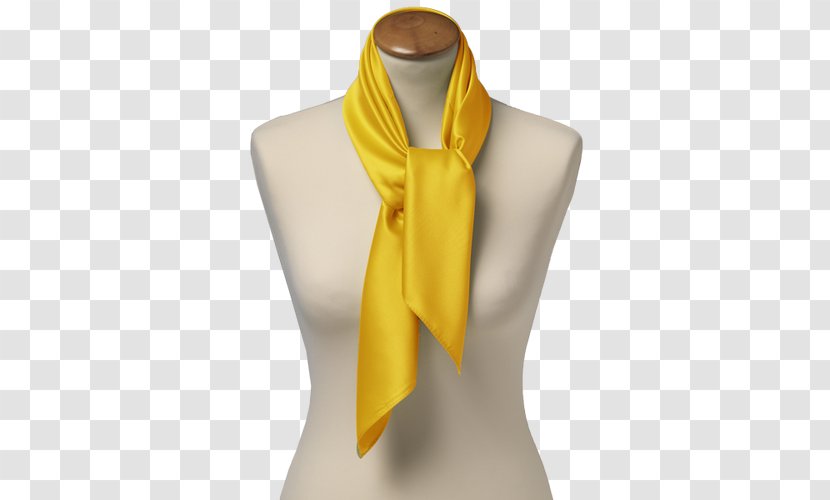 Scarf Necktie Shawl Foulard Handkerchief - Yellow - Doek Transparent PNG