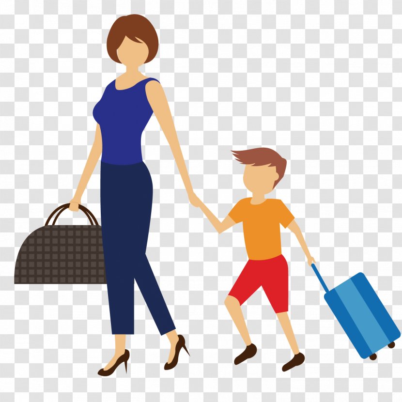 Travel Baggage - Standing - Tizhuoxingli Mother And Child Transparent PNG