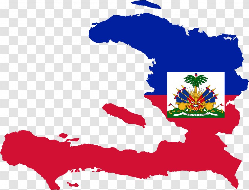 Flag Of Haiti Map - Country Transparent PNG