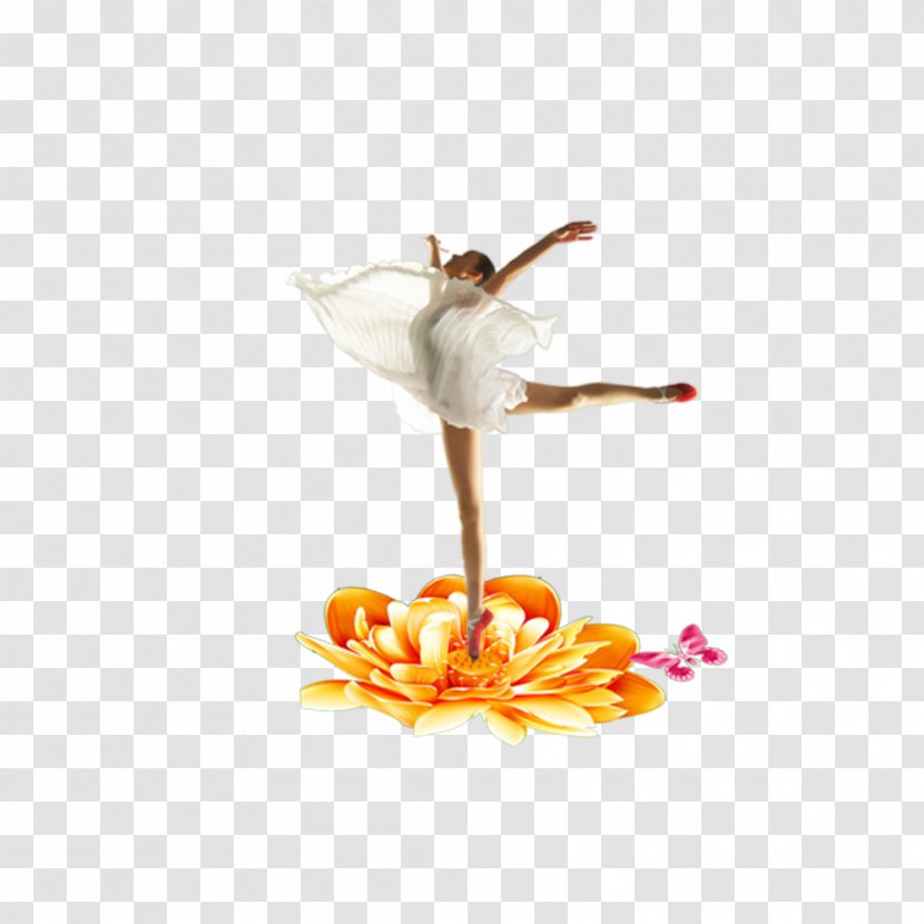 Ballet Dance Download - Silhouette - Flowers Of Material Transparent PNG