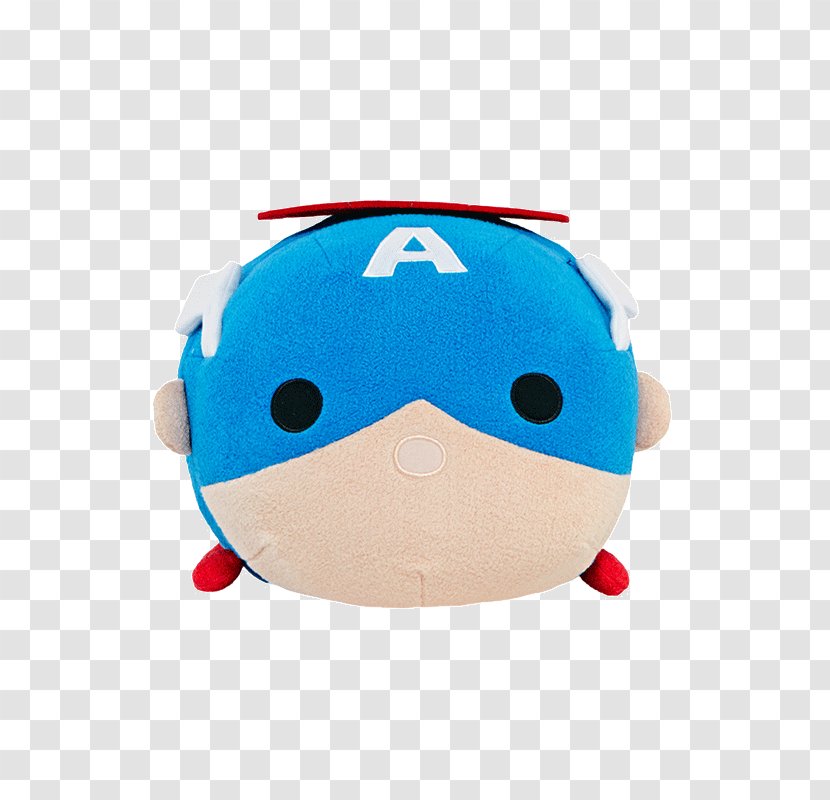 Plush Cartoon Textile Blue Illustration - Stuffed Toy - Disney Captain America Large Version Transparent PNG