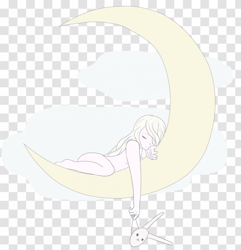 Cartoon - Joint - The Rabbit Is Inset On Moon Transparent PNG