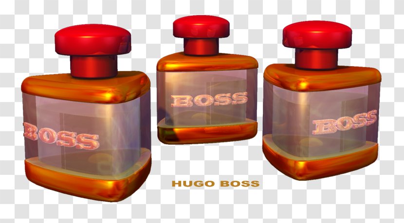 Glass Bottle TrueSpace 3D Computer Graphics - Boss Perfume Transparent PNG