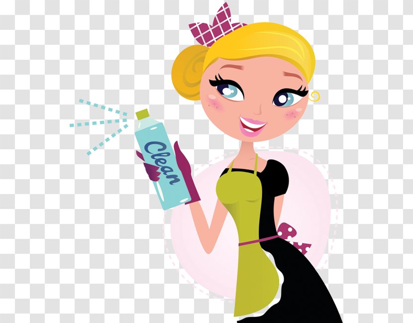 Cleaner Maid Service Housekeeping Cleaning - Frame - House Cartoons Transparent PNG