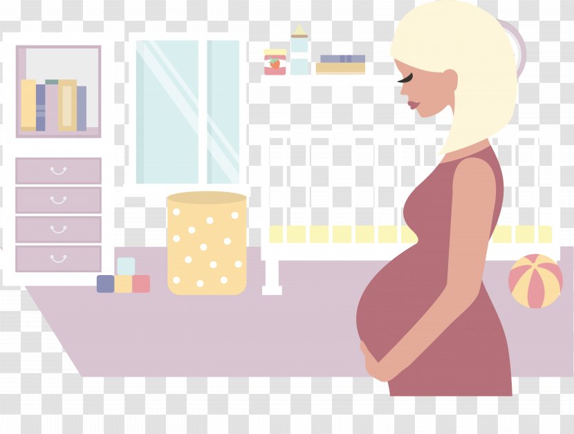Pregnancy Illustration - Flower - Vector Pregnant Woman Transparent PNG