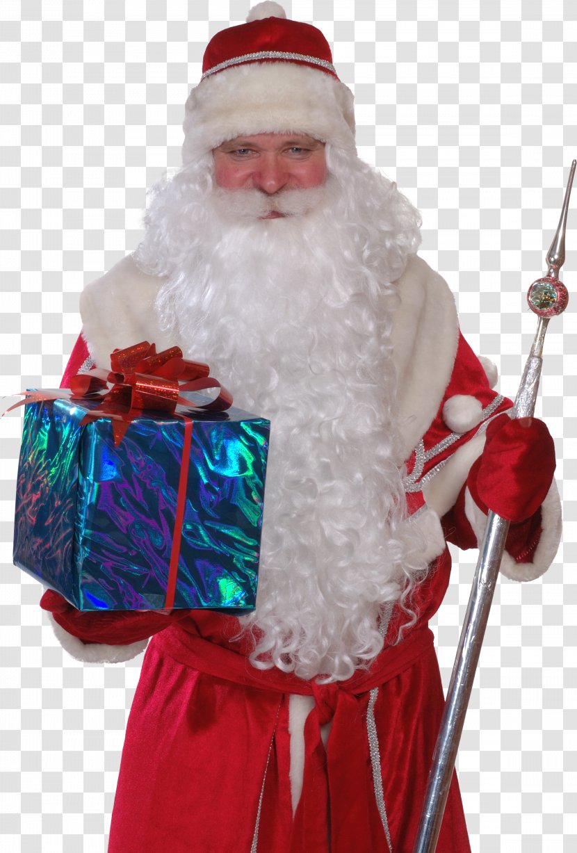 Ded Moroz Santa Claus Snegurochka Gift New Year Tree Transparent PNG