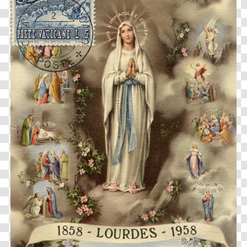 Our Lady Of Lourdes Rosary Prayer Holy Spirit - Figurine - Jesus Transparent PNG