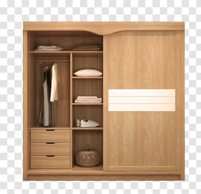 Wardrobe Garderob Closet Door Furniture - Wood Stain - Solid Two Transparent PNG