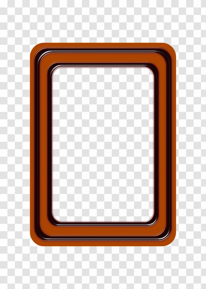 Rectangle Square - Orange - Vintage Frame Transparent PNG