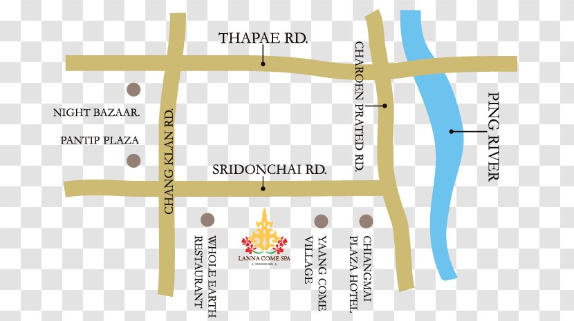 Lanna Come Spa Sridonchai Road Map Changklan - Text - Chiang Mai Transparent PNG