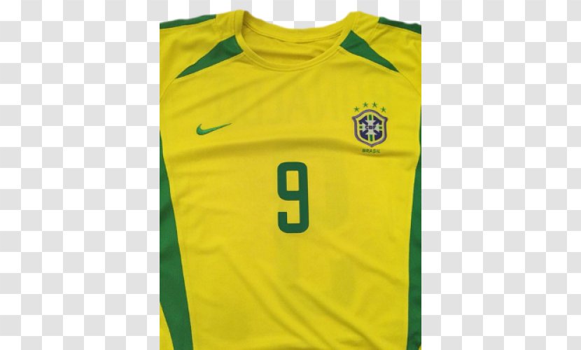 T-shirt Brazil National Football Team Jersey At The 2002 FIFA World Cup - Sleeve Transparent PNG