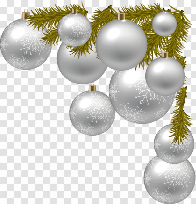 Christmas Ornament Decoration Tree Clip Art - Silver Bells Transparent PNG