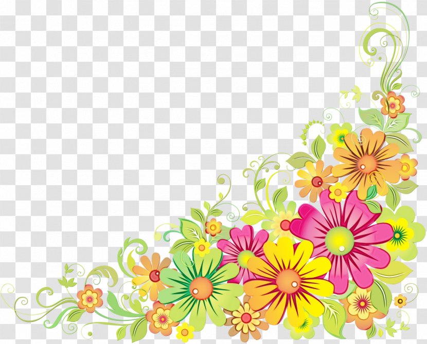 Border Design Flower - Floral - Petal Wildflower Transparent PNG