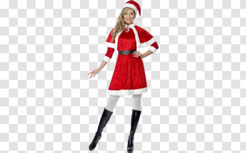 Santa Claus Mrs. Costume Party Dress - Dressup Transparent PNG