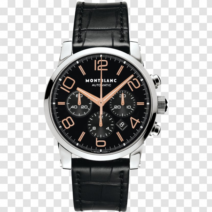 Montblanc Chronograph Automatic Watch Jewellery - Strap - Watches Black Mechanical Male Transparent PNG