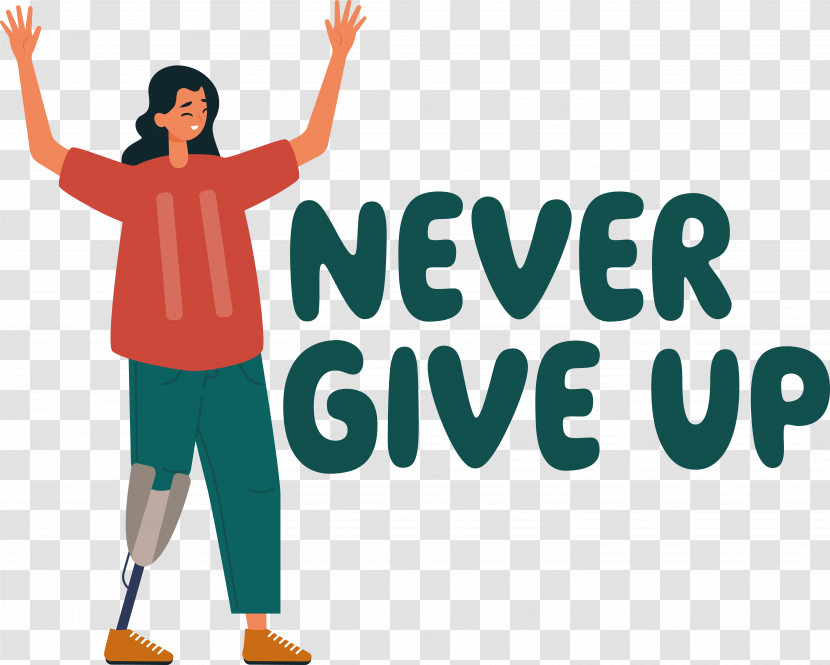 Disability Never Give Up Disability Day Transparent PNG