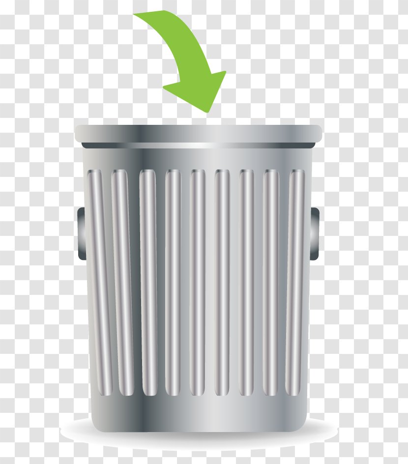 Waste Container Recycling Bin Paper - Metal - Vector Trash Can Transparent PNG