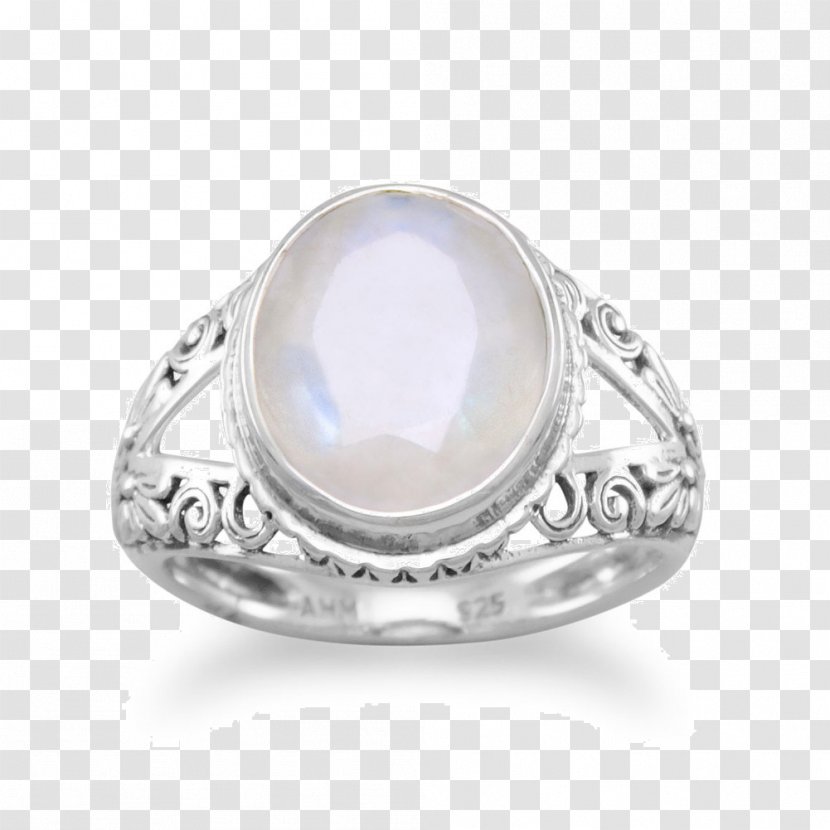 Earring Moonstone Silver Jewellery - Rings - Ring Transparent PNG