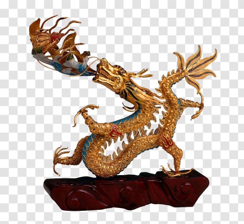 Chinese Dragon Poster Illustration - Statue - Pattern Transparent PNG