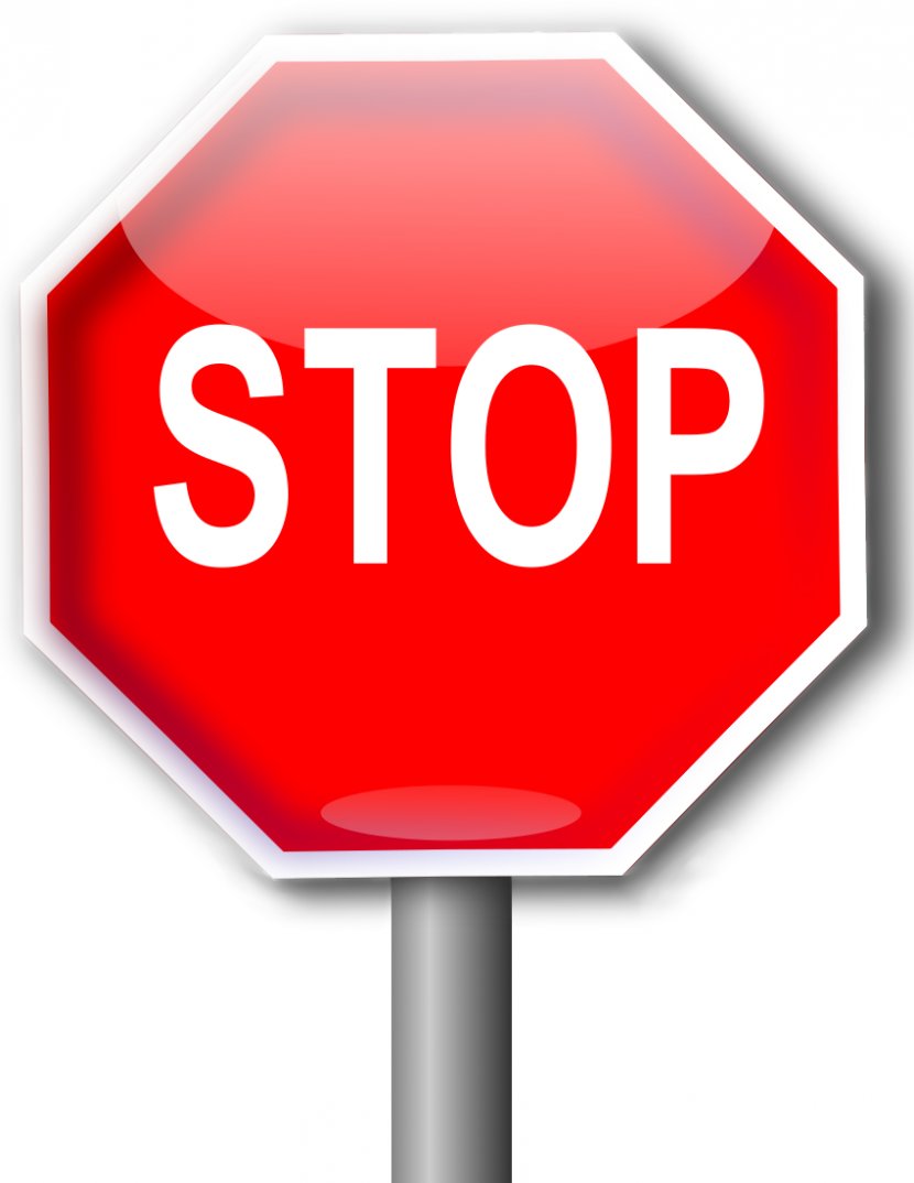 Stop Sign Clip Art - Pixabay Transparent PNG