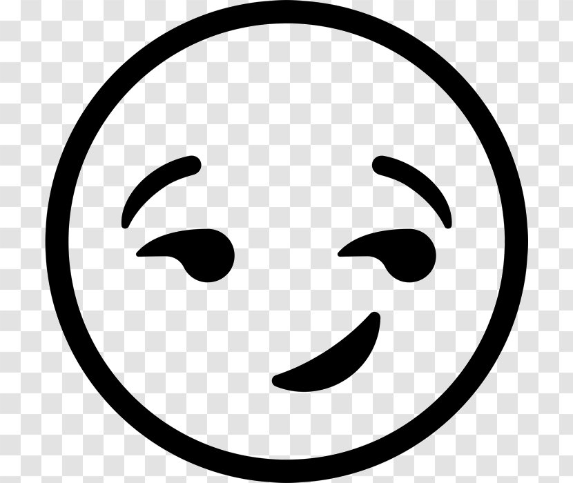 Smirk Emoji Emoticon Smiley Wink - Bakery Label Transparent PNG