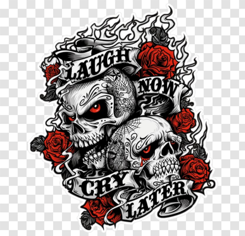 Laugh Now, Cry Later Sticker T-shirt Laughter - Label - Brutal Tattoo Ritual Built On Pain Transparent PNG