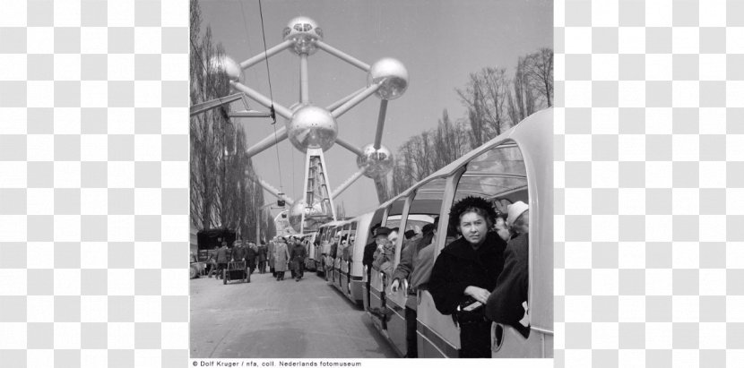 Atomium Expo 58 Exhibition Century 21 Exposition Black And White - Brand Transparent PNG