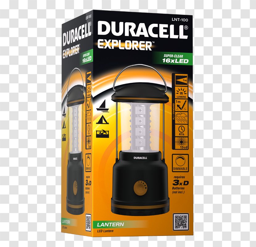 Flashlight Duracell Lantern Light-emitting Diode - Torch - Luminous Lanterns Transparent PNG