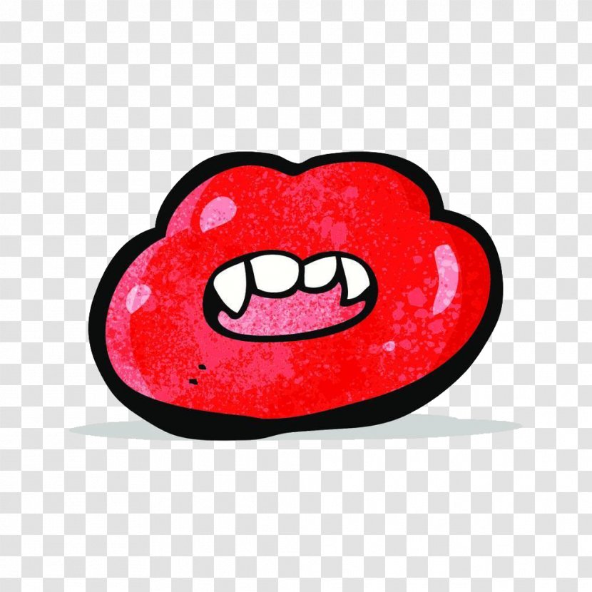 Lip Comics Cartoon - Heart - Sausage Mouth White Teeth Transparent PNG