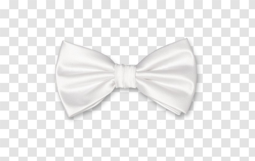 Bow Tie White Satin Necktie Silk - BOW TIE Transparent PNG