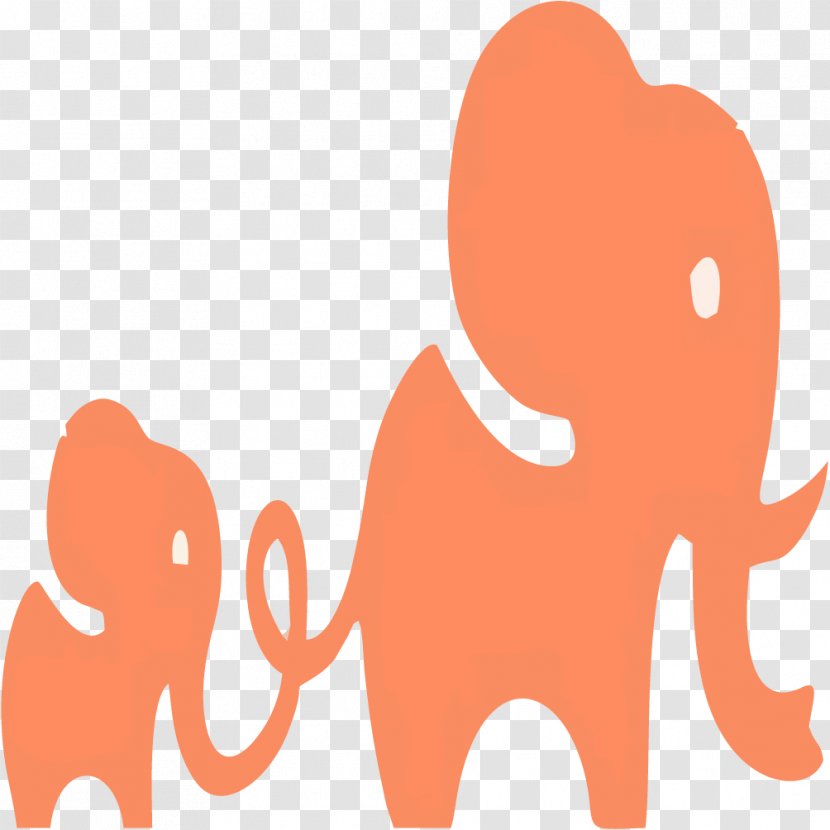 African Bush Elephant Euclidean Vector - Cartoon - And Baby Transparent PNG