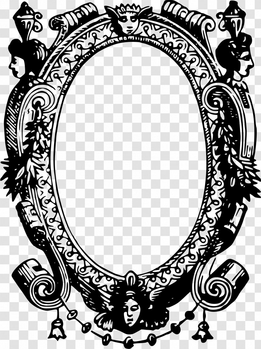 Picture Frames Drawing Mirror Clip Art - Vintage Transparent PNG