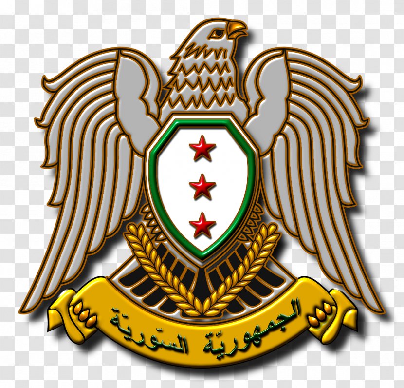 Coat Of Arms Syria Syrian Republic Ottoman - Hawk Quraish - Osmanlı Transparent PNG