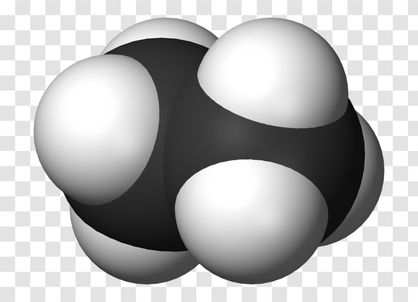 Ethane Space-filling Model Molecular Molecule Alkane - Chemical Compound - Bead Transparent PNG